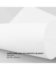 Cartulina lisa Via Smooth color blanco 216 g/m2