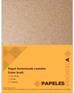 Papel tamaño carta de textura castaña