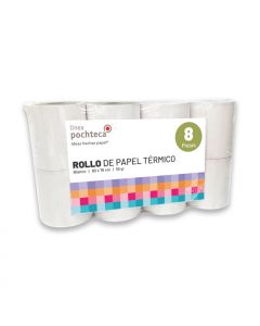 Paquete de 8 Rollos Térmicos Premium de 80 x 76 mm