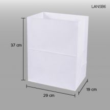Bolsa de papel blanco sin asa 29x37x19cm