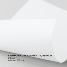 Cartulina lisa Via Smooth color blanco 216 g/m2